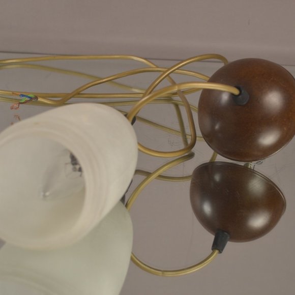 Hanging Pendant Light, Frosted White Tear Drop Sha - Picture 3 of 4